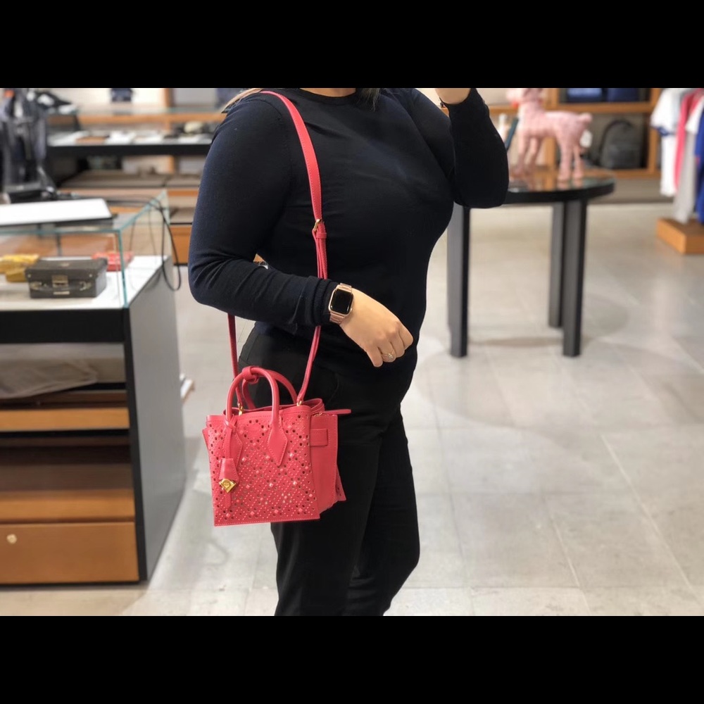 MCM MINI STUDDED MILLAS (SUGAR PINK) $1390+ tax